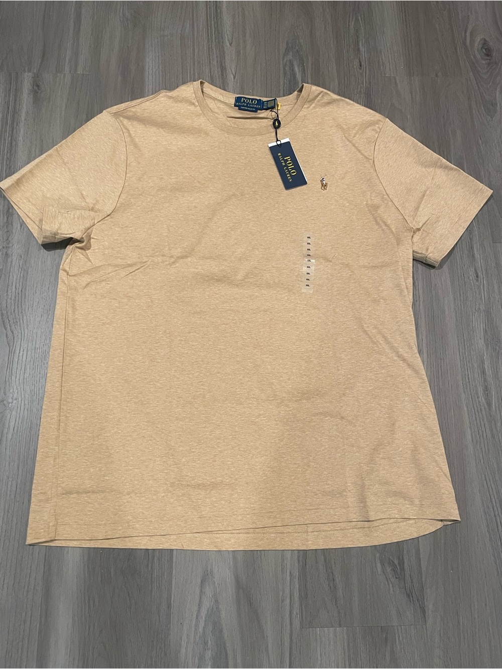 New Men’s Ralph Lauren Polo t-shirt — Camel — Size 2XL